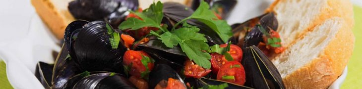 peppered mussels
