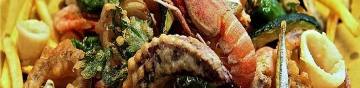 Piatto di pasta e pesce