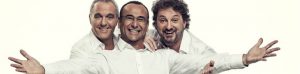 Panariello Conti Pieraccioni at the Palapartenope in Naples, with a hilarious show