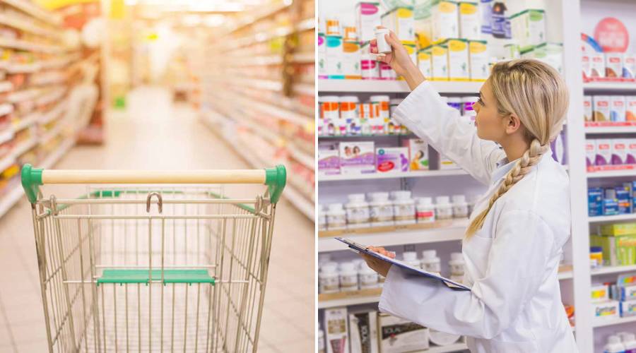 Carrello e farmacia