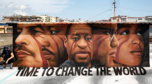 Murales per George Floyd a Napoli: l’omaggio di Jorit a Barra