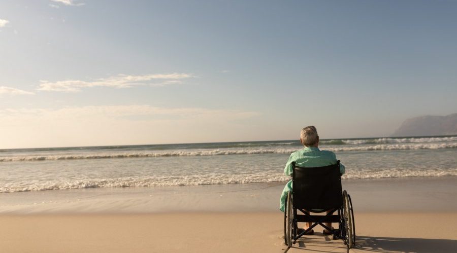 Disabled on the beach