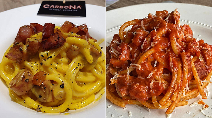 Carbonara and Amatriciana