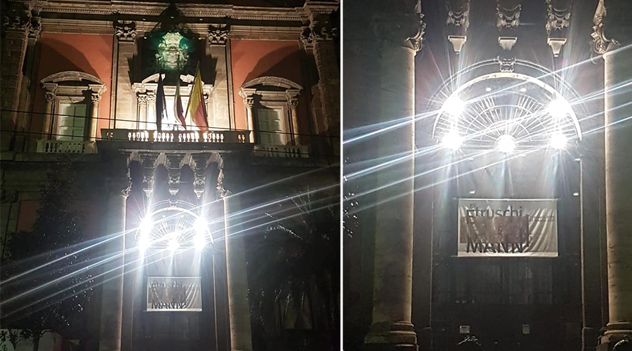 Musée archéologique de Naples illuminé