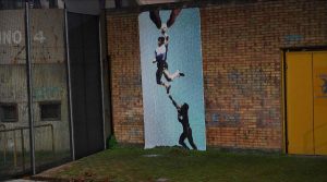 Murales per Maradona allo Stadio San Paolo di Napoli: l'opera di Nello Pietrucci