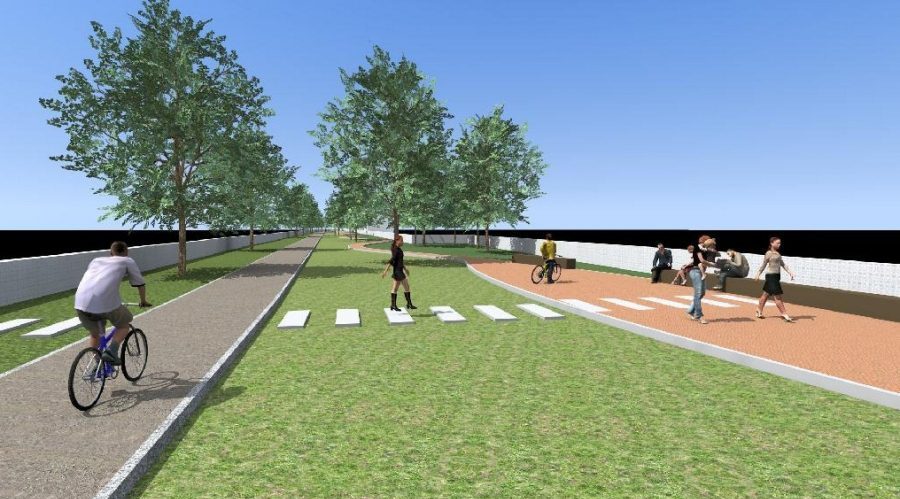 Rendering della pista ciclabile dal Vesuvio al mare