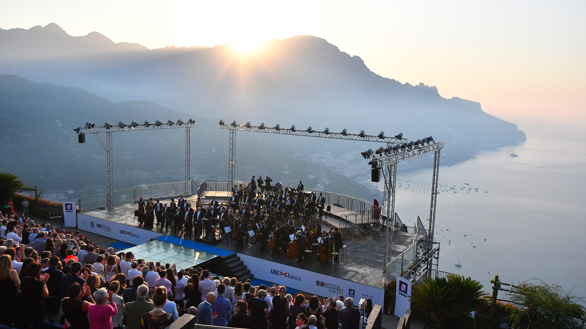 Foto vom Konzert im Morgengrauen beim Ravello Festival