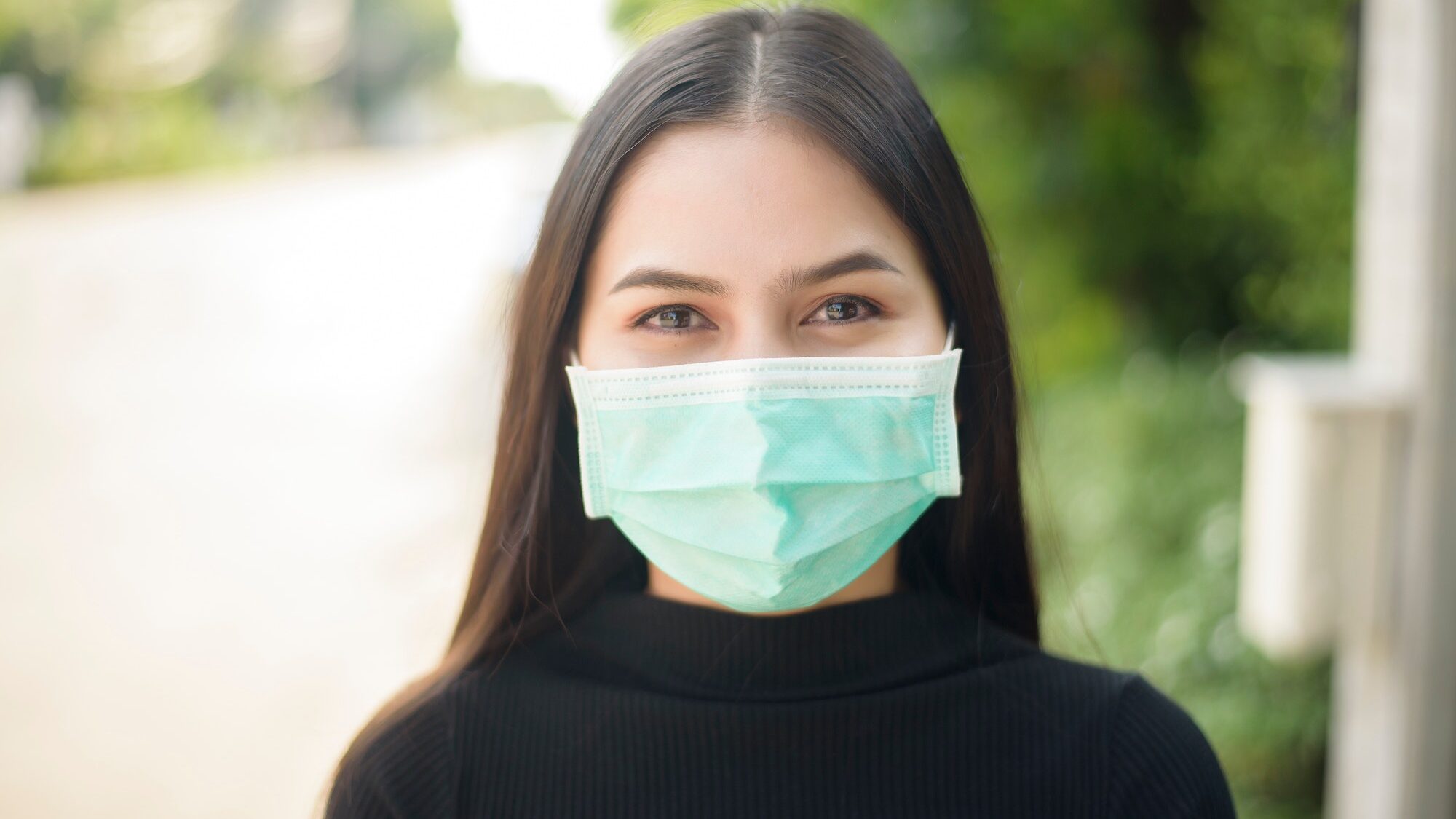 Woman with mask