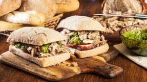 Sandwich und Porchetta