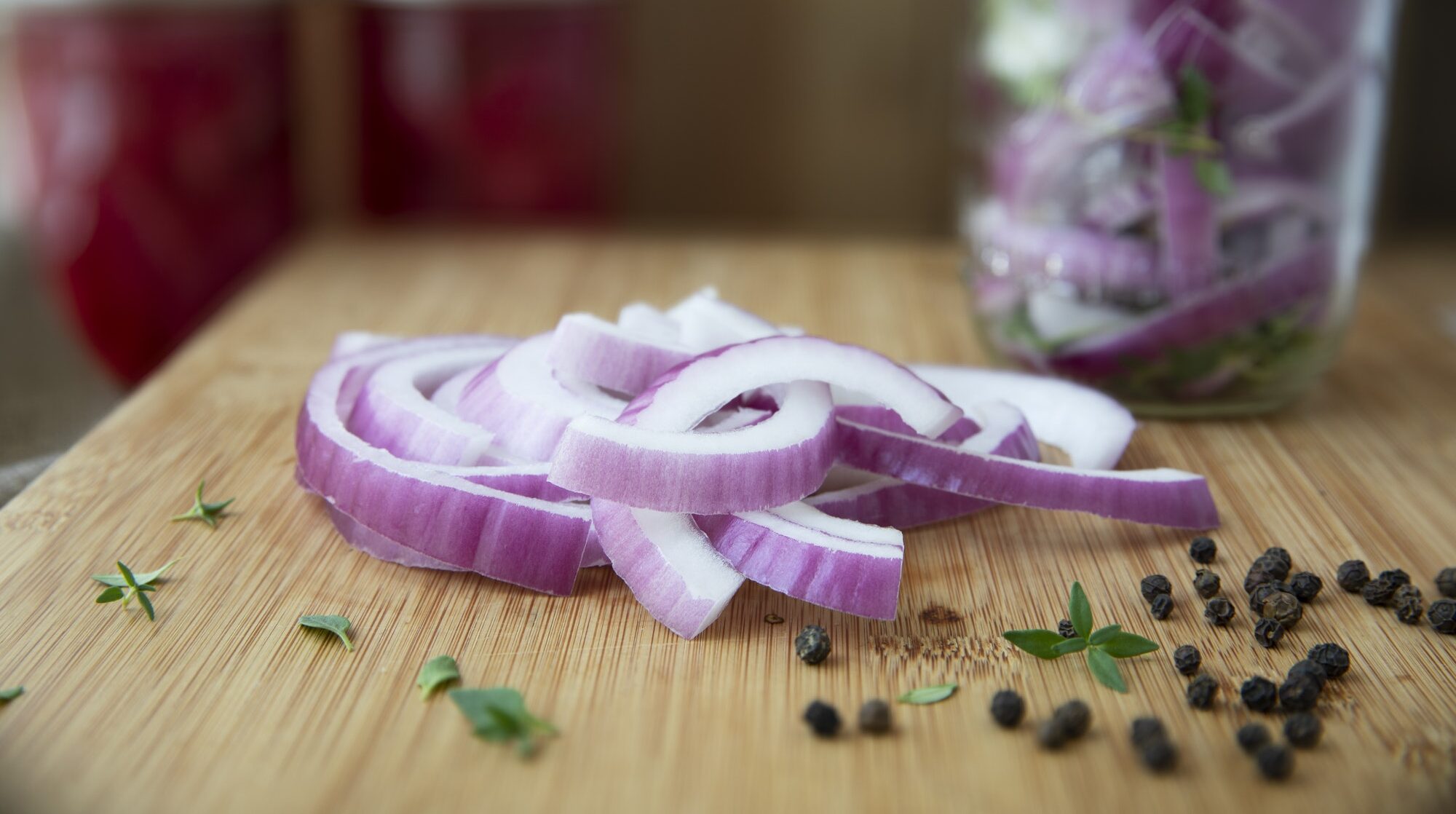 Red onion cut