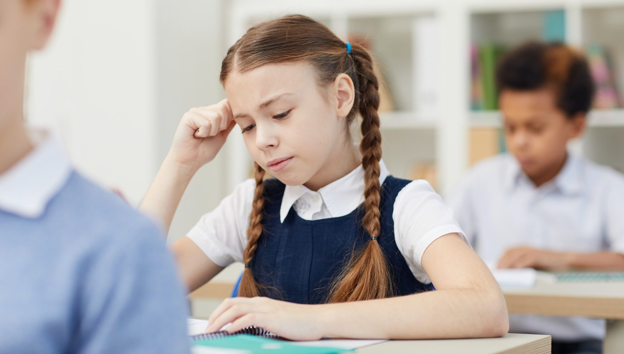 estudiante en la escuela