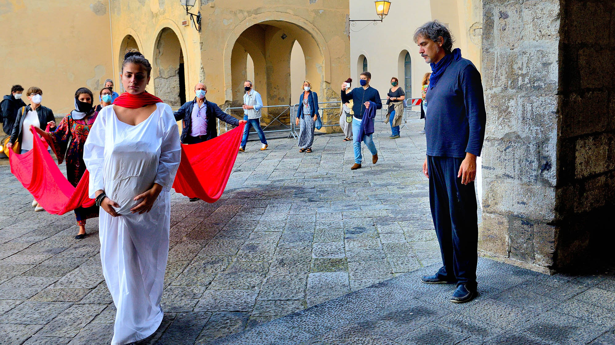 Show im Castel dell'Ovo in Neapel