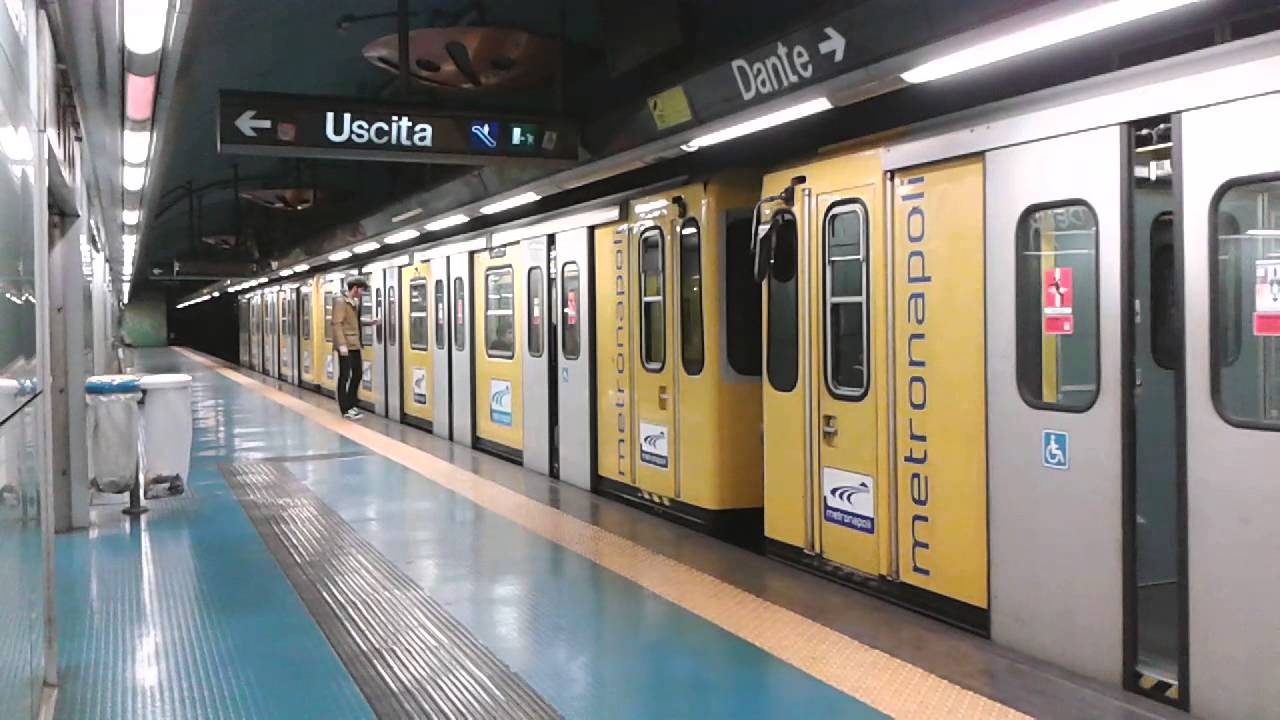 Metro train in Naples