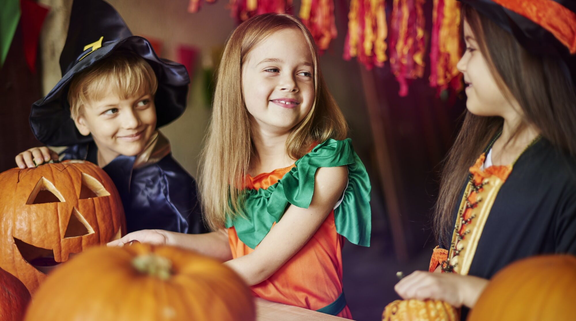 Children at Halloween