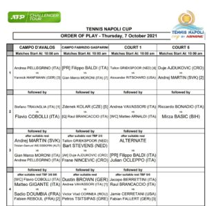 Tenis Napoli Cup 7 de octubre de 2021