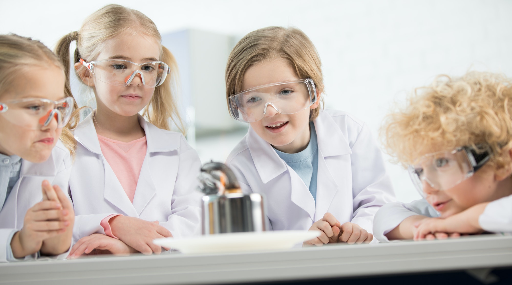 Children doing experiments