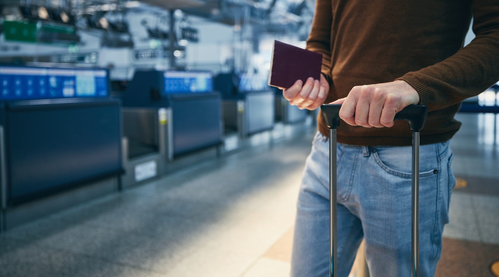 Passagier am Flughafen