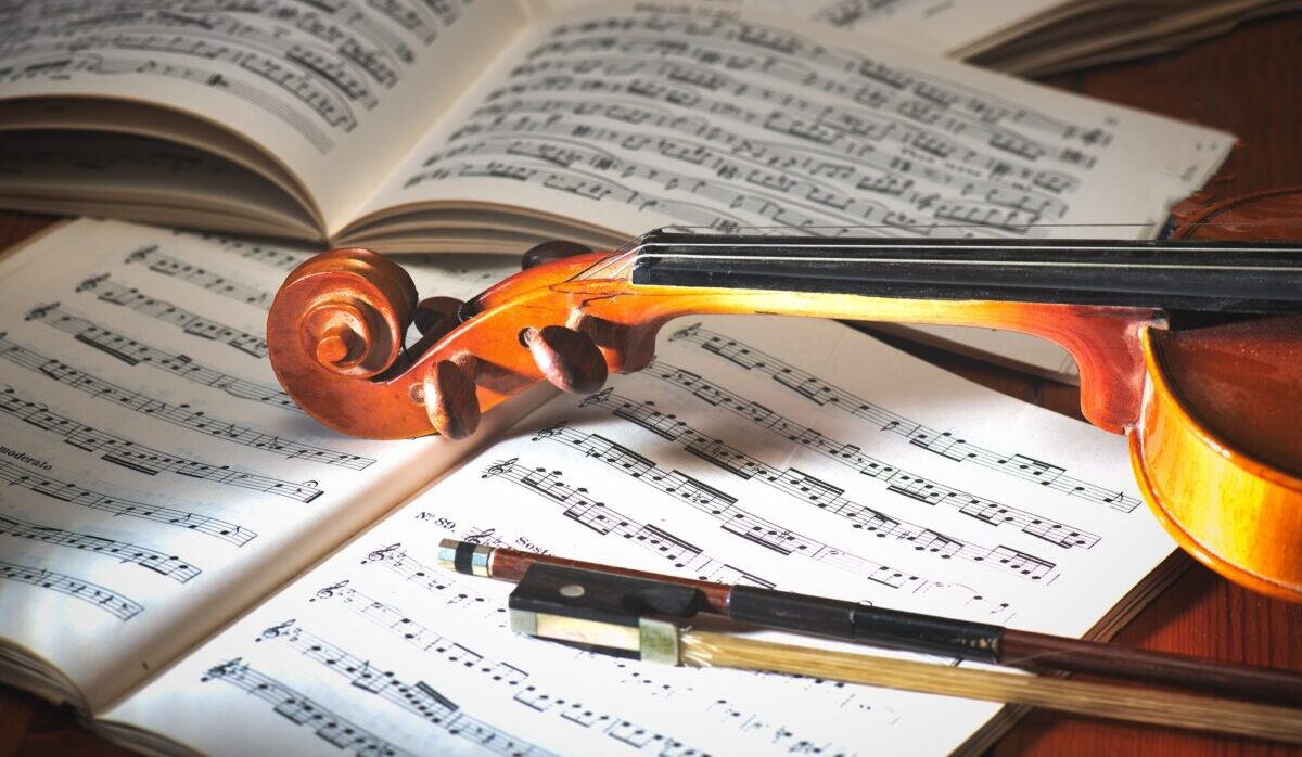 Violin and sheet music