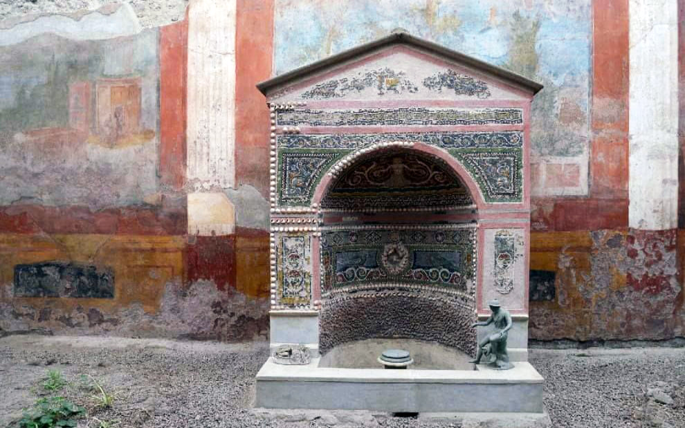 Excavaciones de Pompeya, una Domus