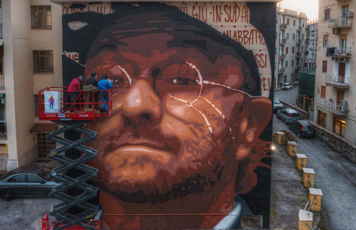 Mural sobre Lucio Dalla