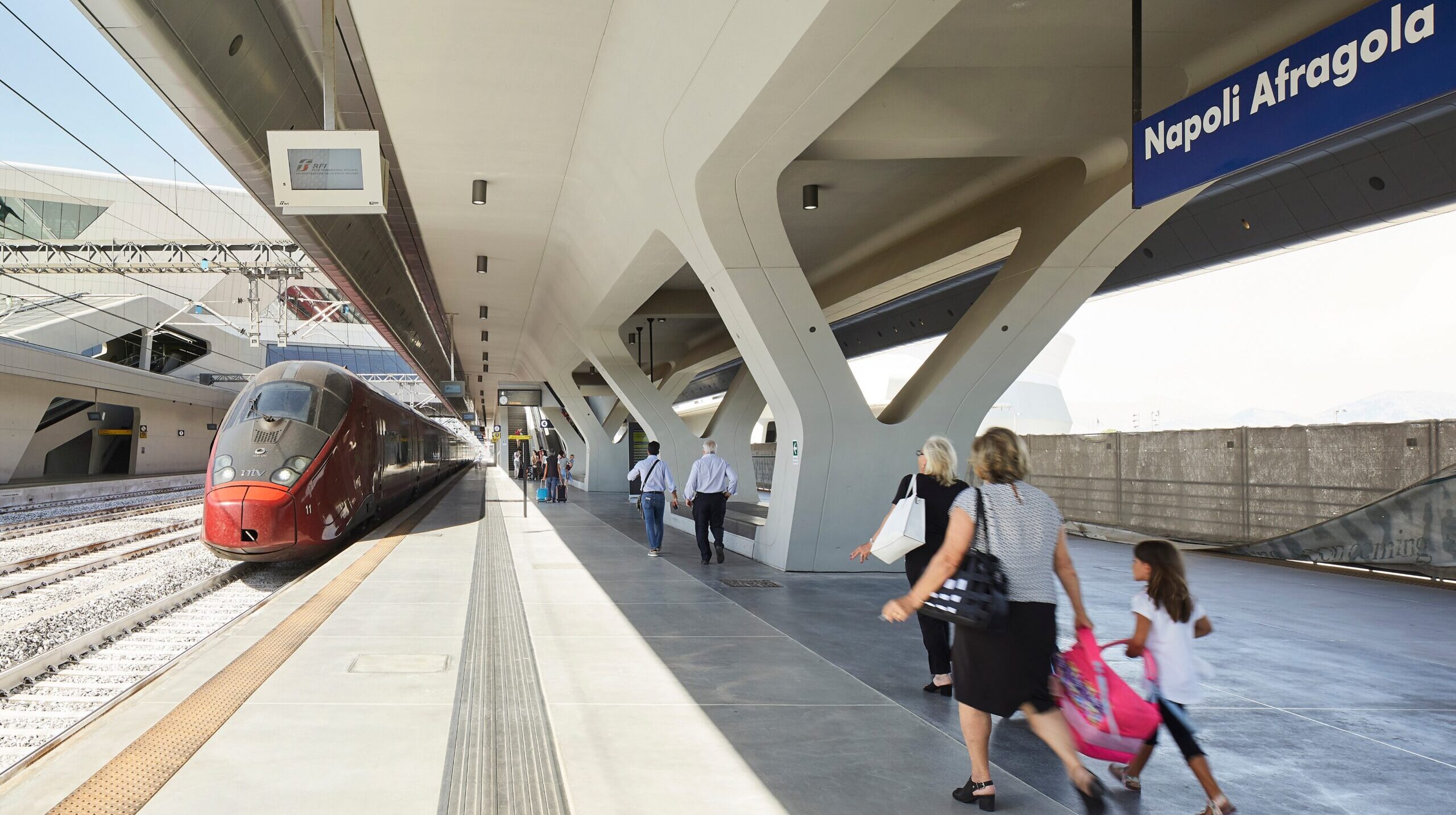 Arrêt de la gare d'Afragola