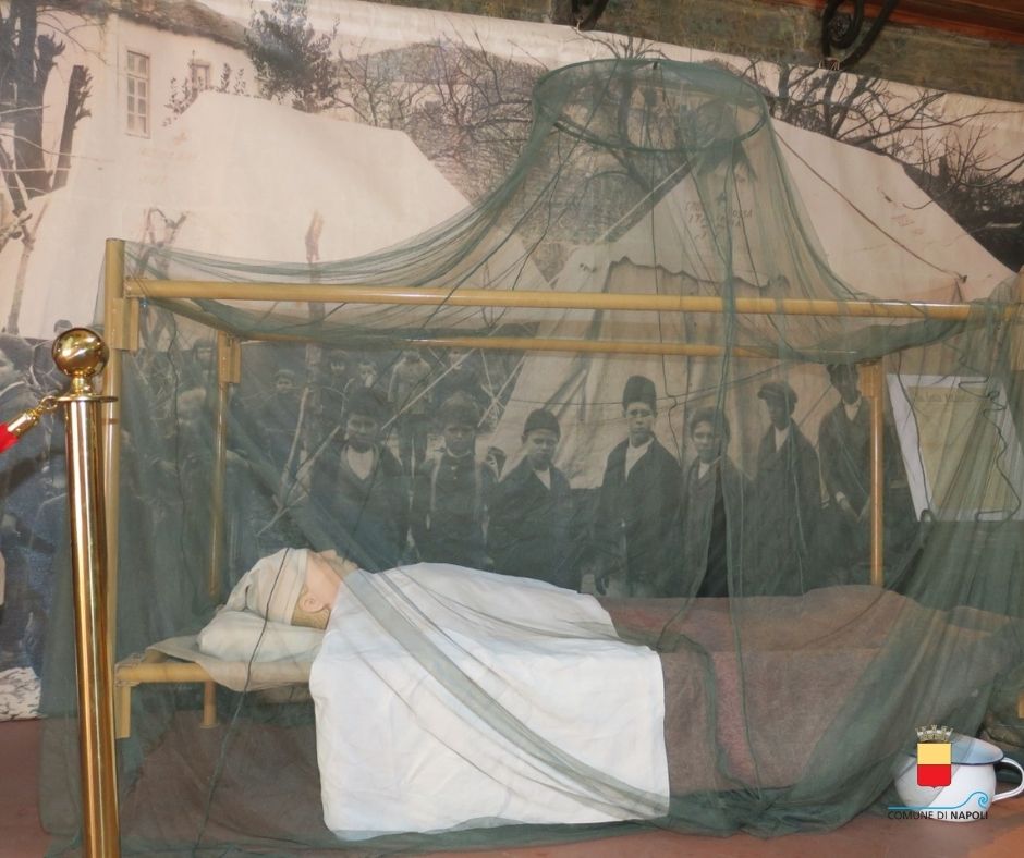 cama no antigo Hospital da Paz