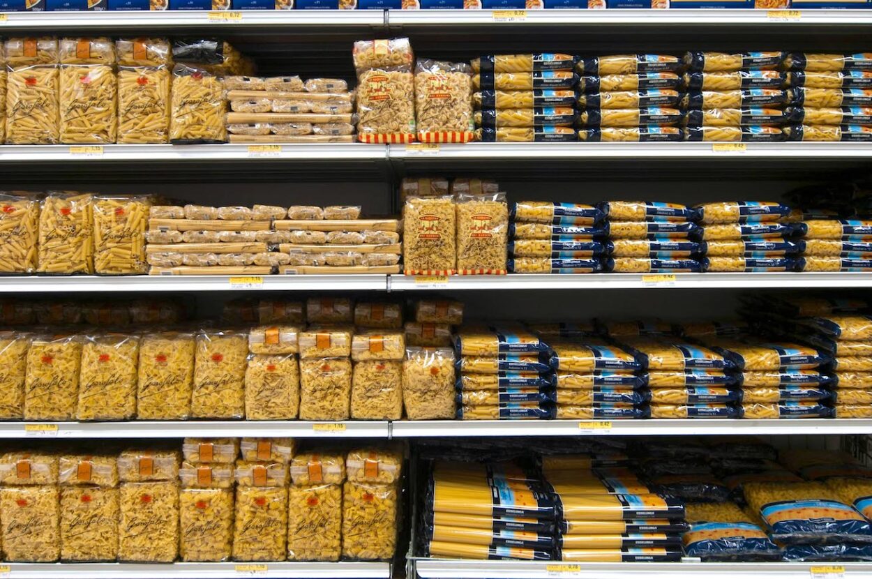 Pasta in the supermarket