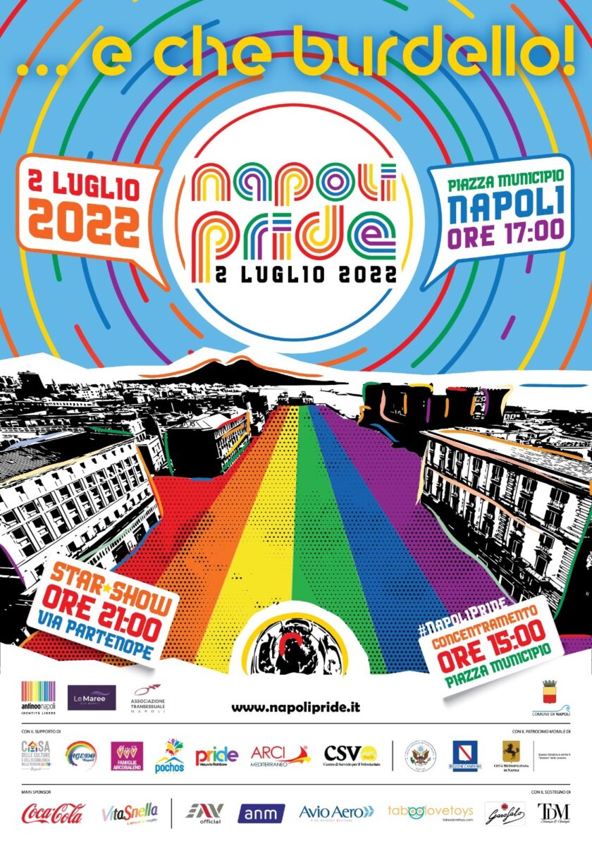 Affiche de la fierté de Naples 2022