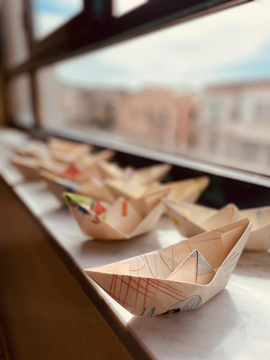 Origami boats