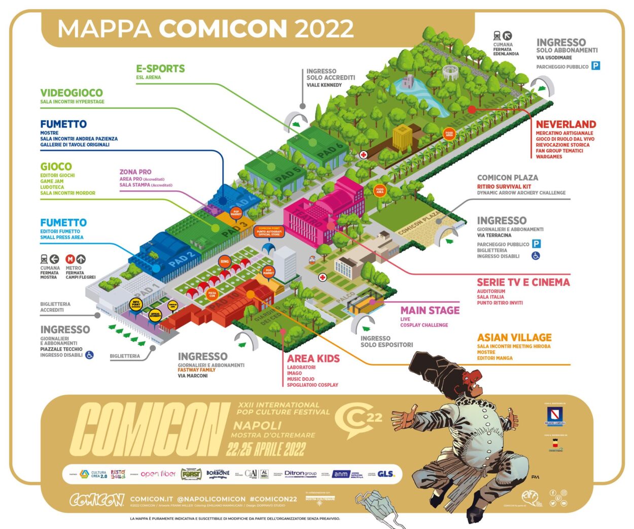 Mappa Comicon 2022