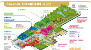 Comicon 2022 地图：展示了包含看台、茶点和所有活动的地图