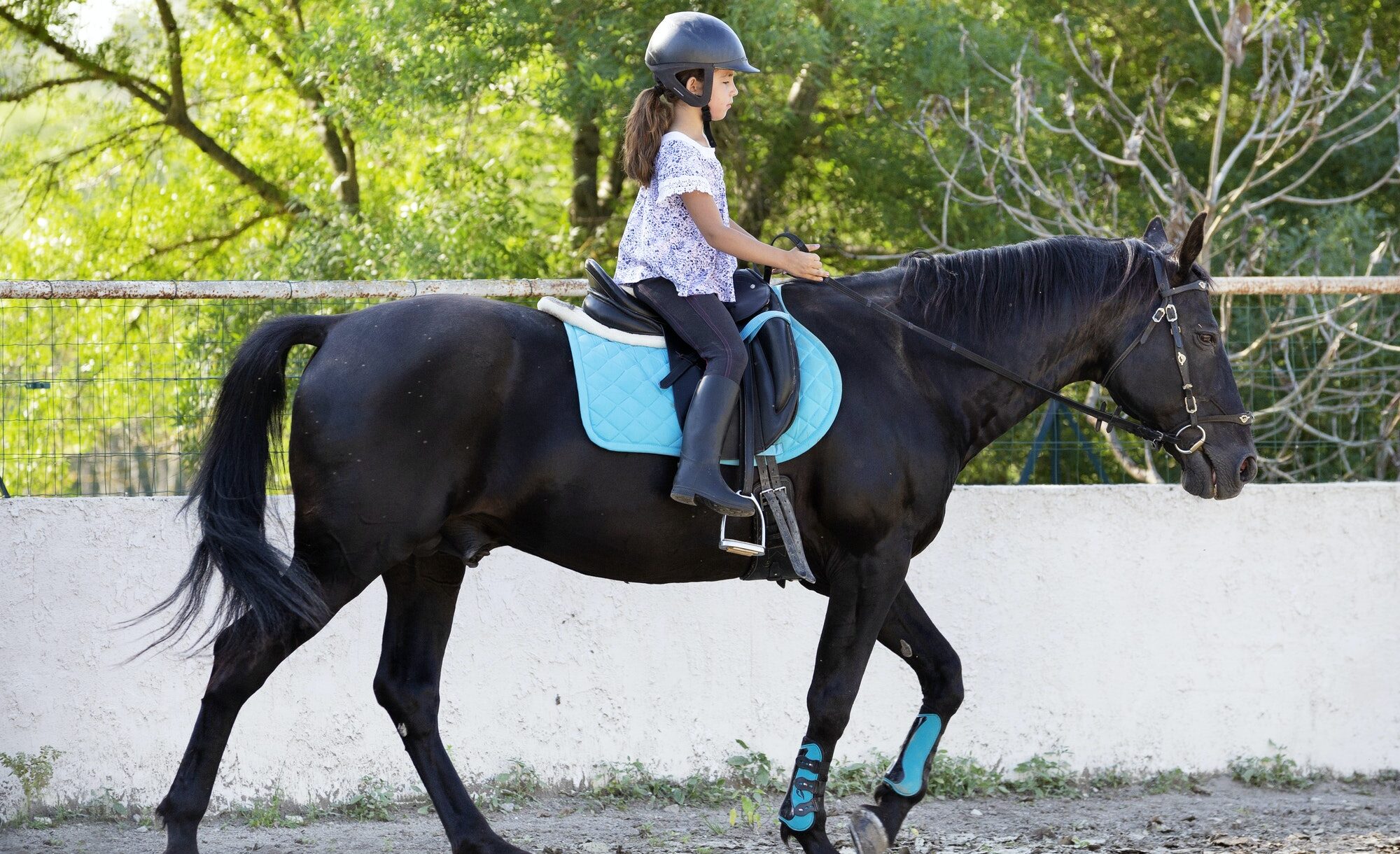 Bambina a cavallo