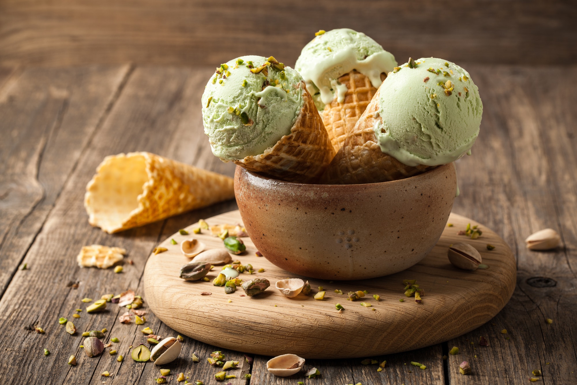 Helado de pistacho