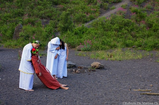 Theatrical show on Vesuvius