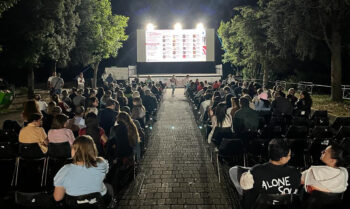 Outdoor cinema in San Sebastiano al Vesuvio