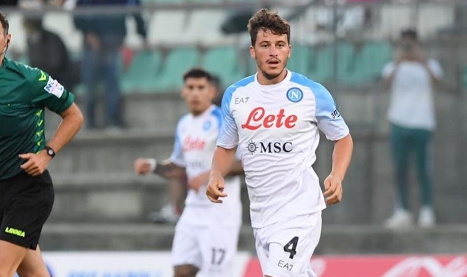 Diego Demme em amistoso contra o Napoli em Roccaraso