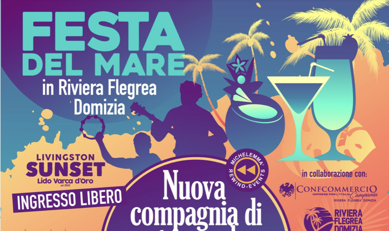 Affiche Fête de la Mer Lido Varca d'Oro Ferragosto