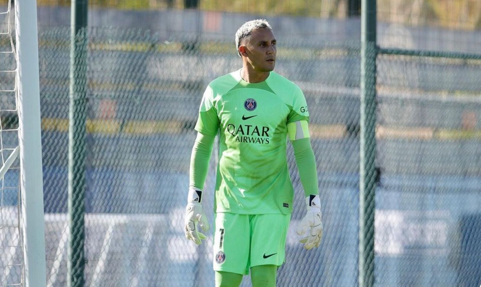 Keylor Navas portero del PSG durante un partido