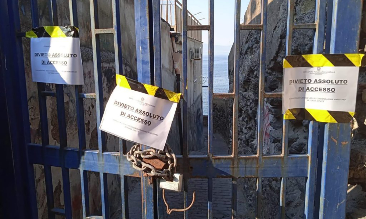 Verbot des Zugangs zu Capo Oncino