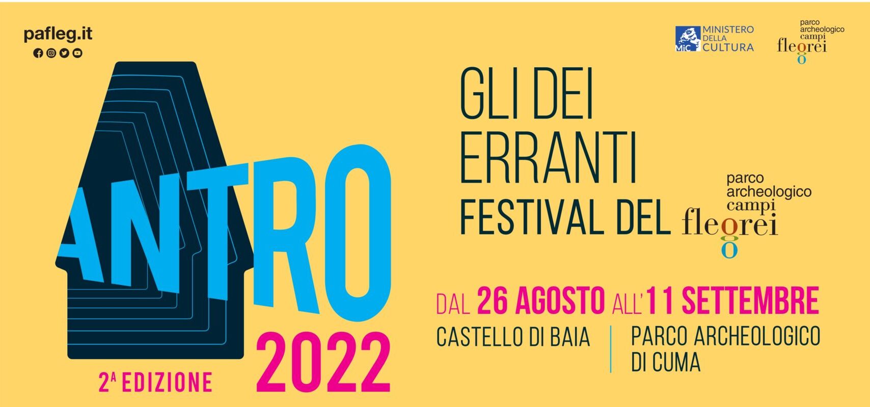 Poster of the Antro festival at the Campi Flegrei