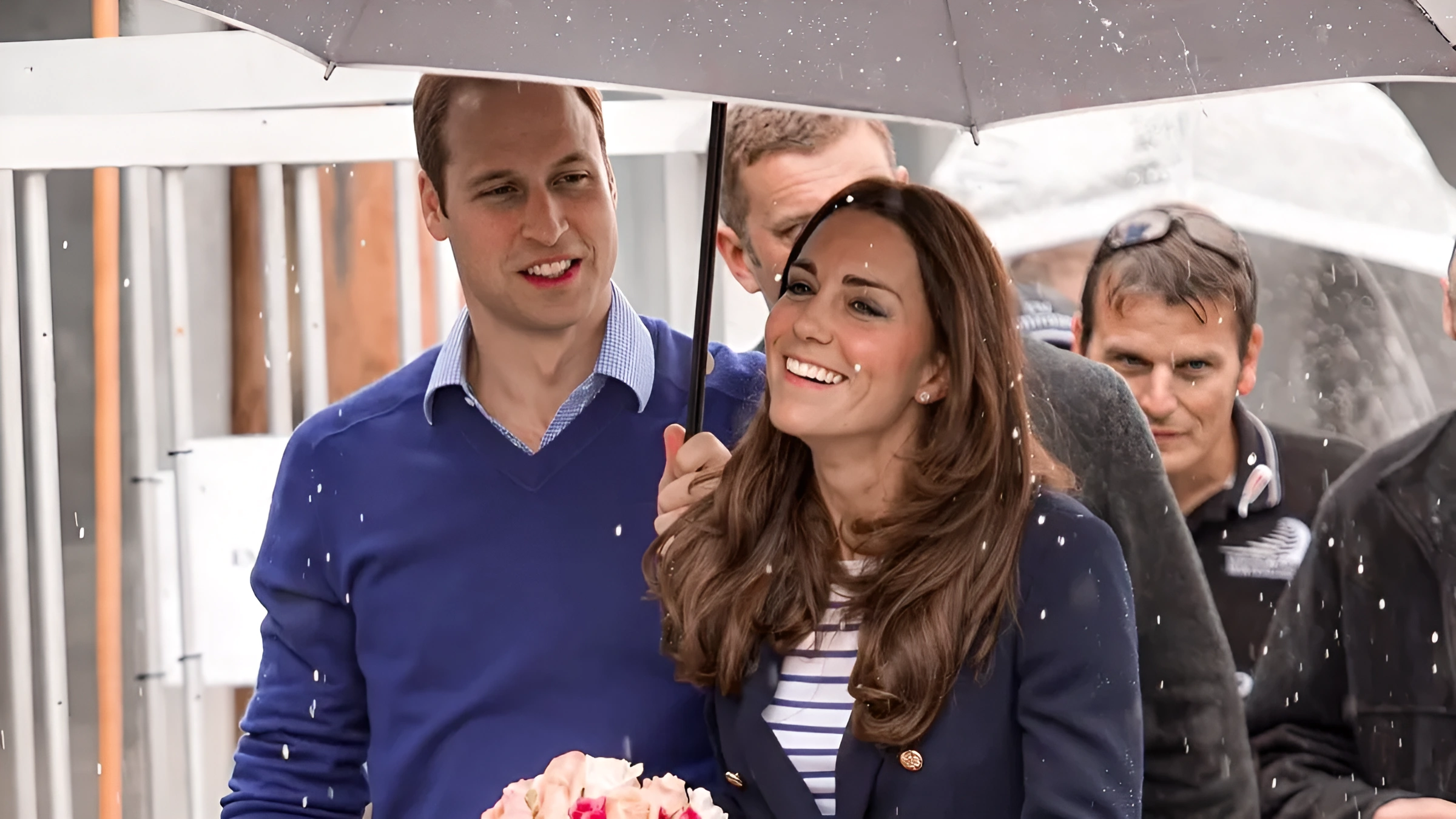 Close-up of Prince William and his wife Kate Middleton