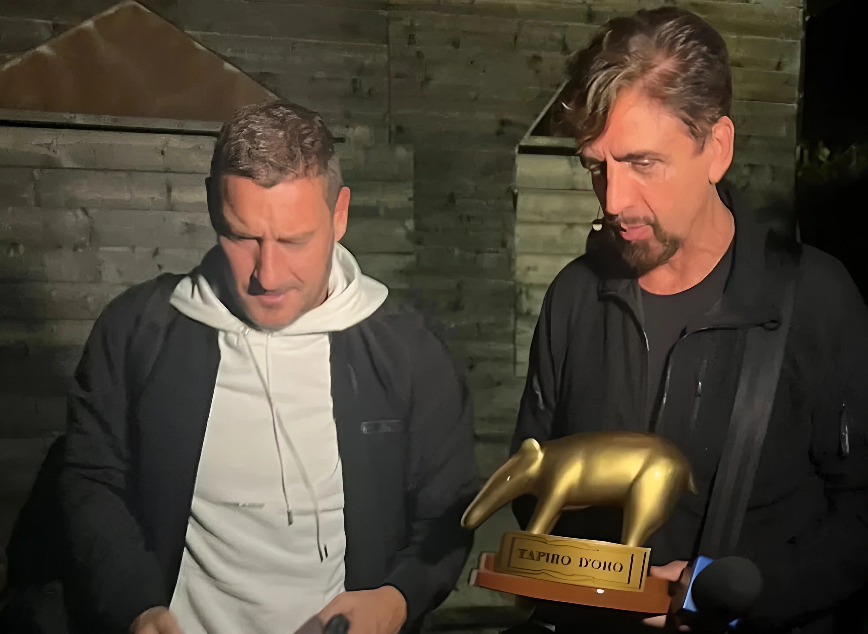 Francesco Totti receives the Golden Tapir