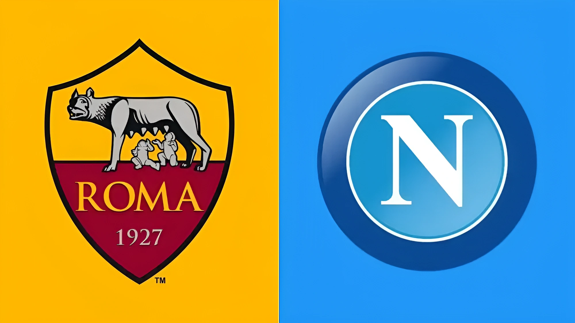 Roma - Napoli, loghi delle squadre