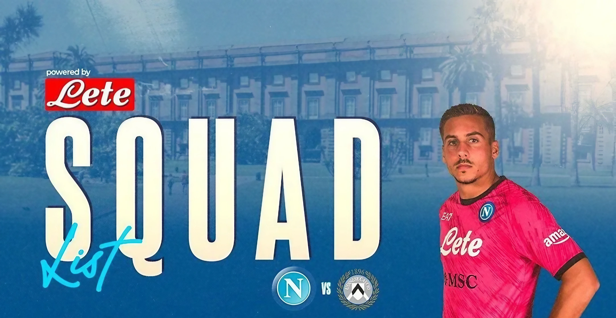 Davide Marfella, futbolista del SSC Napoli, en una gráfica utilizada en las redes sociales