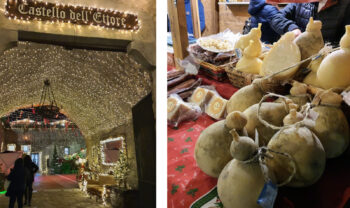 贝内文托埃托雷城堡的圣诞市场：市场和当地美食