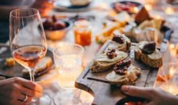 tasting of wine and typical products