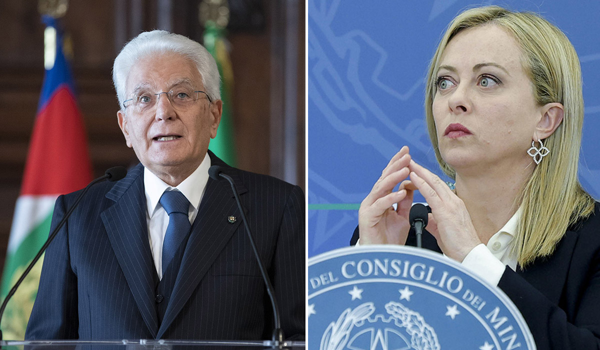 Sergio Mattarella y Giorgia Meloni