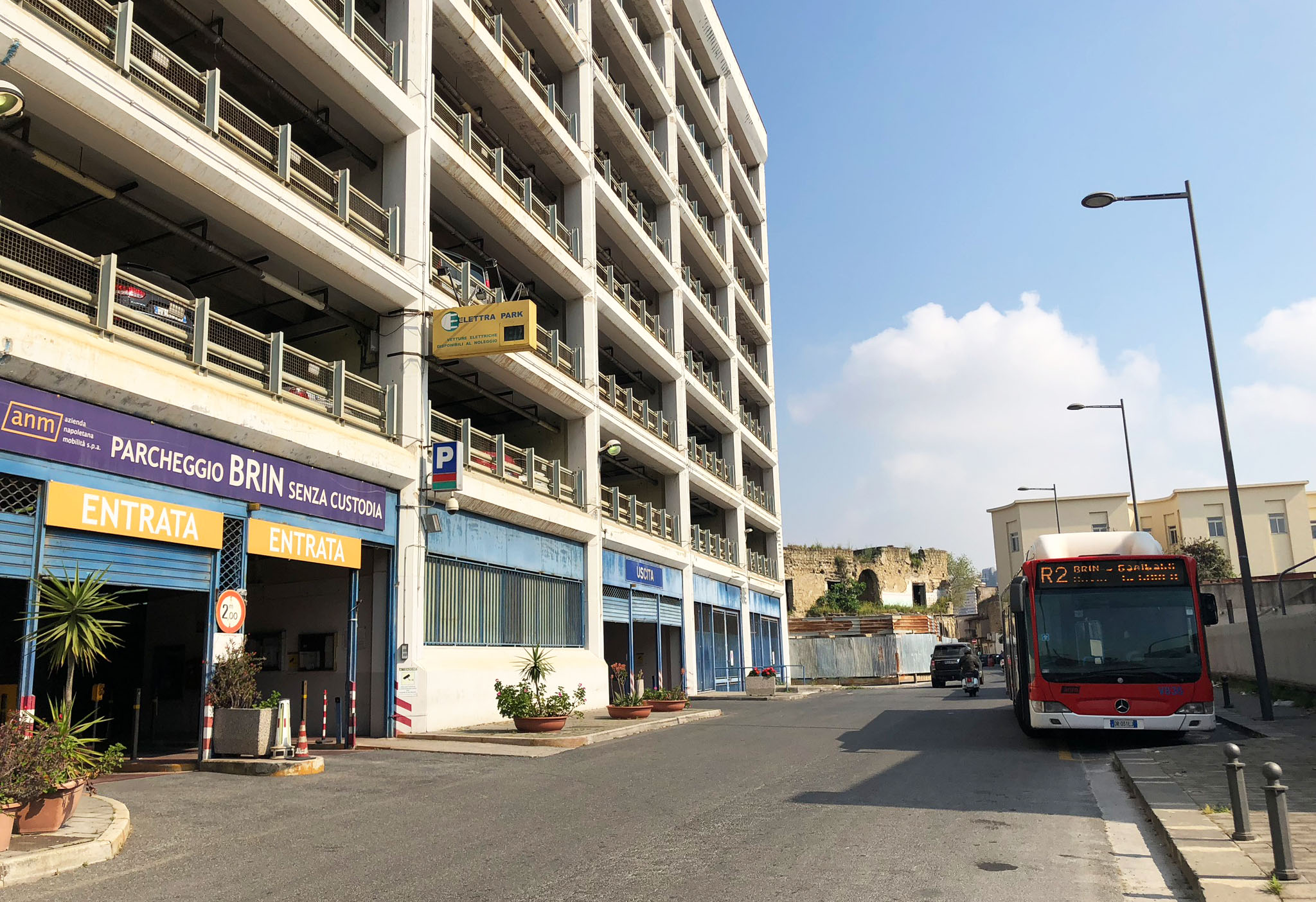 External photo of the Brin car park in Naples