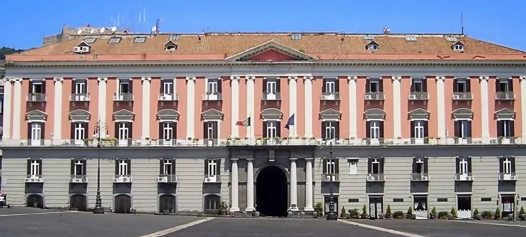 Front of the Prefecture of Naples