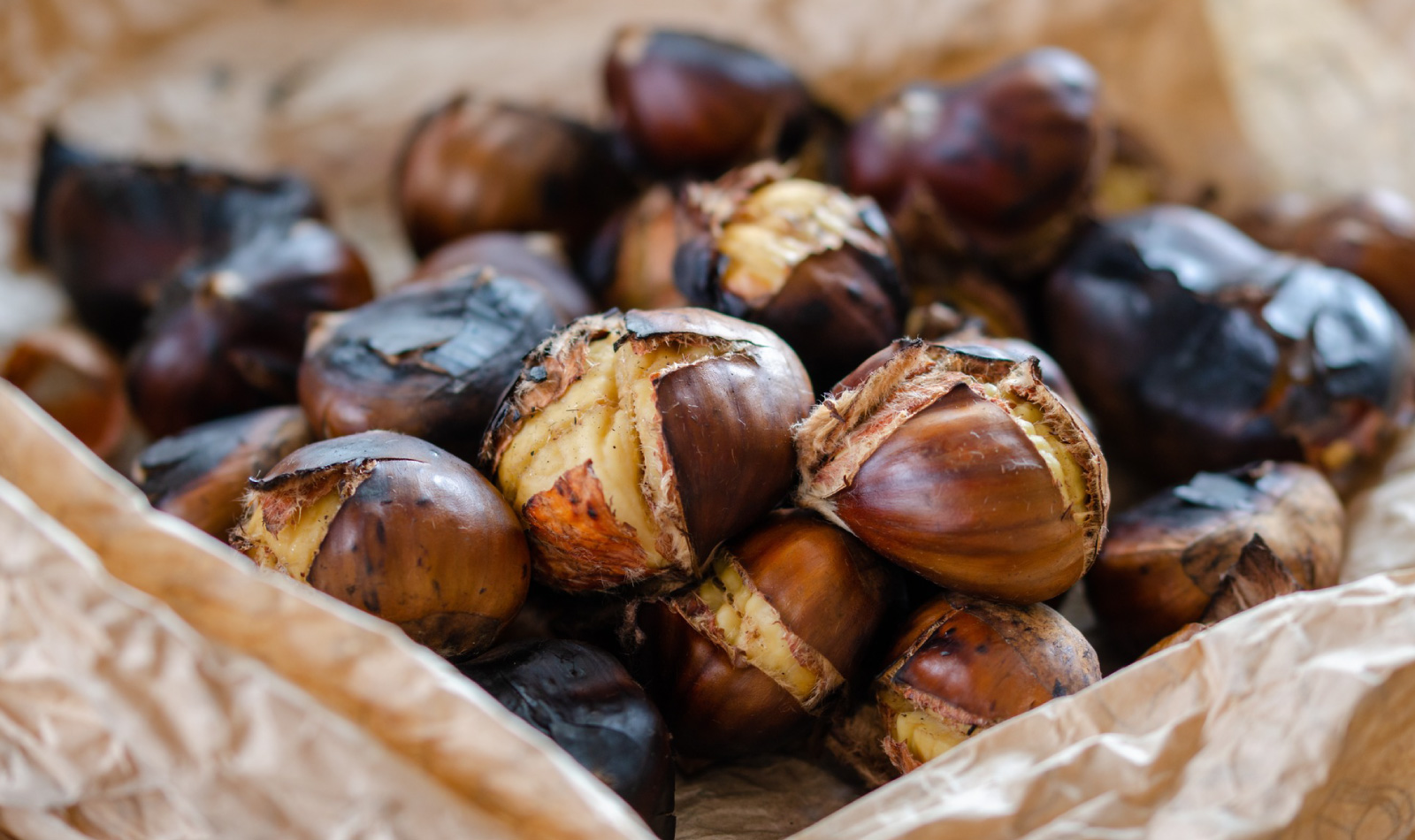 Close-up of the Chestnuts of the Montella Festival